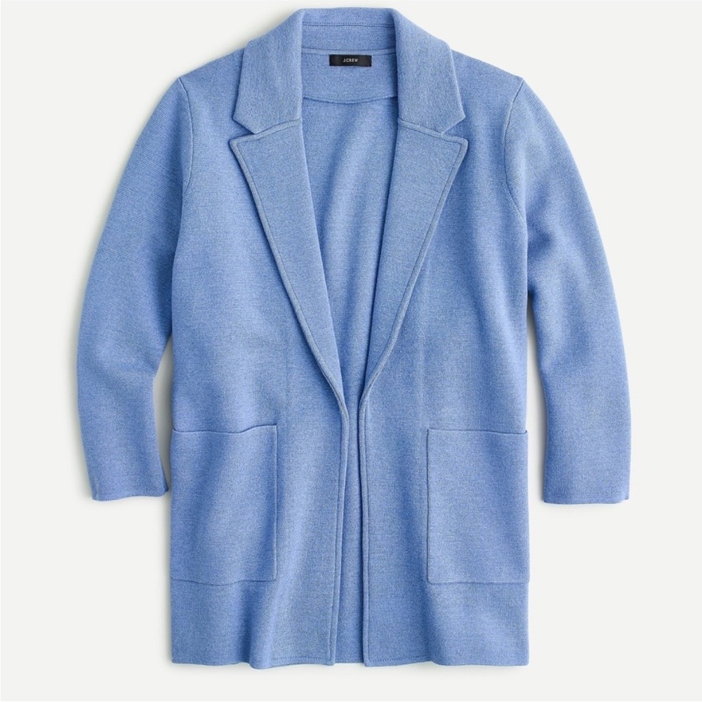 J. Crew Light Blue Open-Front Blazer